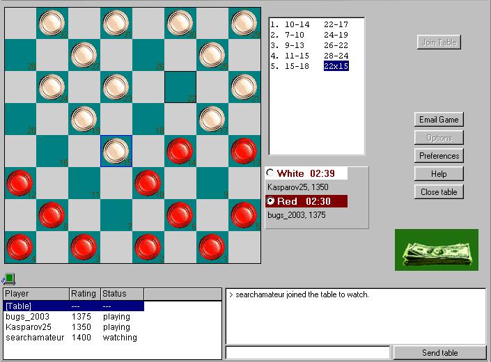 Computer Checkers Game Free